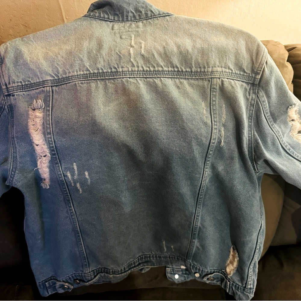 LA destroyed denim jacket